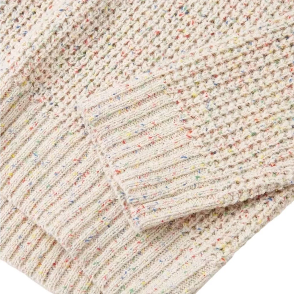 Wellen Headlands Crewneck Sweater Color: Funfetti Recycled Cotton Small S